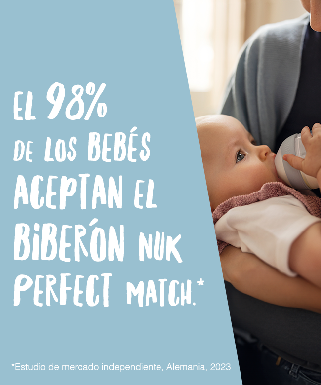 Nuk Biberón Perfect Match Silicona 0+m Azul 150ml