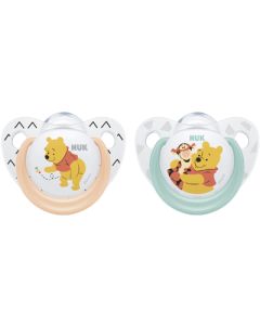 NUK Trendline Disney Winnie the Pooh Silikon Soother 6-18m salmon